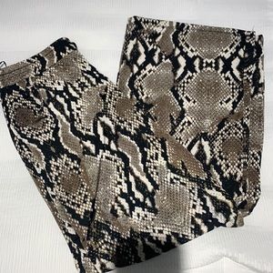 Snakeskin wide leg pants